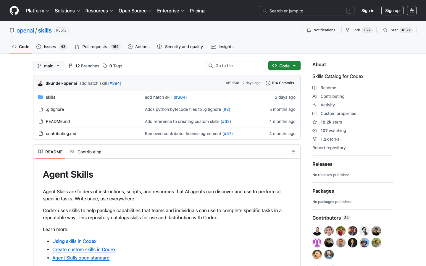 Common agent skills links homepage screenshot