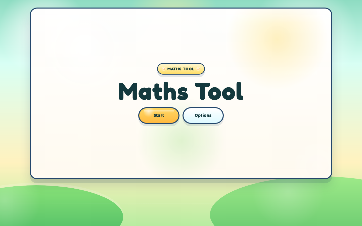 Maths Tool homepage screenshot